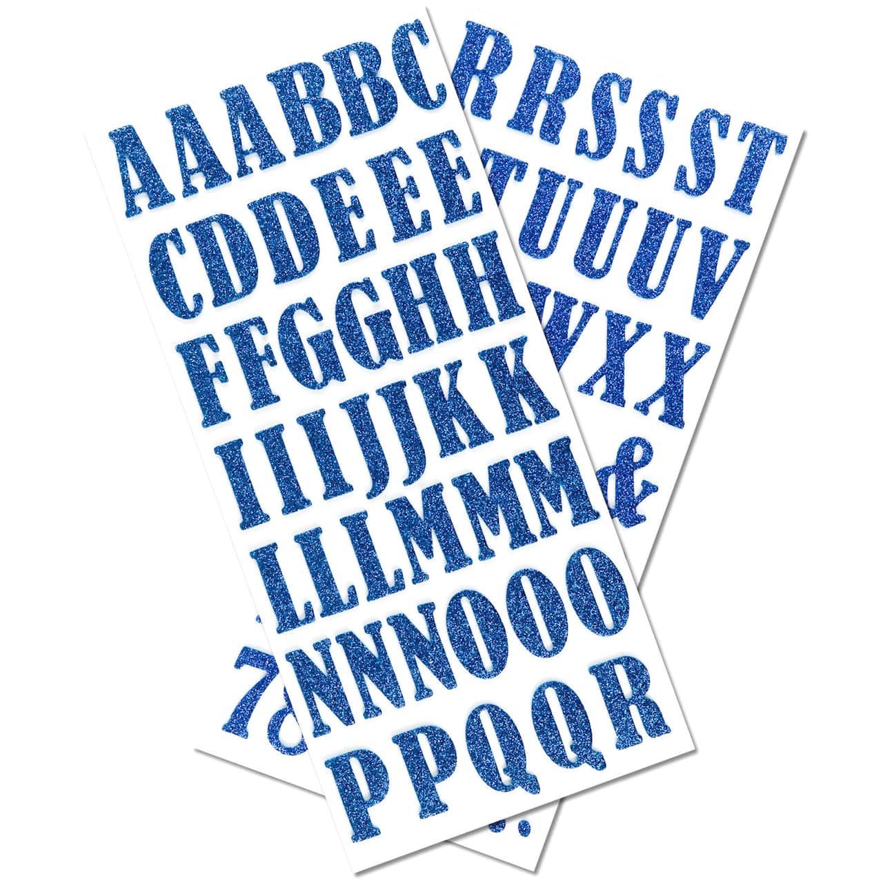 Recollections Royal Blue Bernhard Condensed Glitter Alphabet Stickers - Each